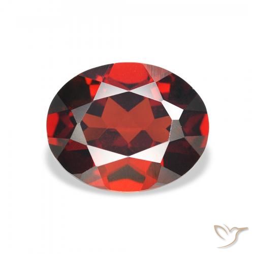 2.98ct 자연스러운 미디엄 레드 알만딘 석류석, 타원형, VVS-VS