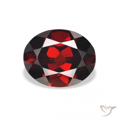 3.16ct 자연스러운 다크 레드 알만딘 석류석, 타원형, VVS-VS