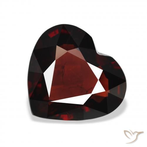 5.90ct 자연스러운 딥 레드 알만딘 석류석, 마음, VS