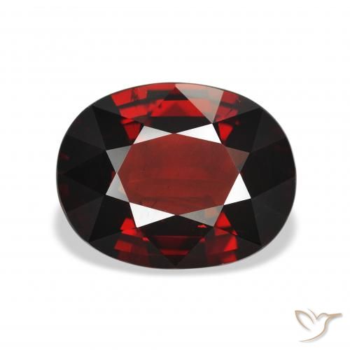 4.28ct 자연스러운 다크 레드 알만딘 석류석, 타원형, VS