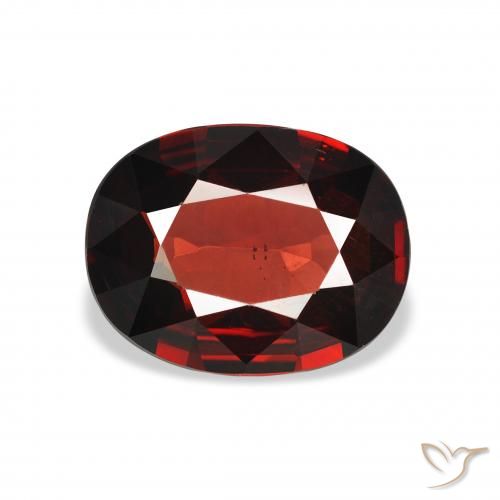 3.19ct 자연스러운 다크 레드 알만딘 석류석, 타원형, VS
