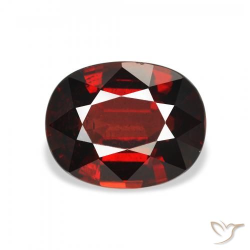3.32ct 자연스러운 딥 레드 알만딘 석류석, 타원형, VS