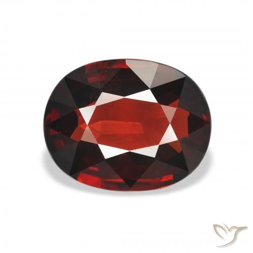 3.13ct 자연스러운 딥 레드 알만딘 석류석, 타원형, VS