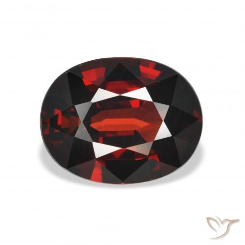 4.13ct 자연스러운 다크 레드 알만딘 석류석, 타원형, VVS