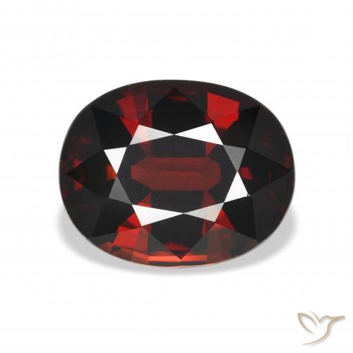 5.09ct 자연스러운 다크 레드 알만딘 석류석, 타원형, VVS