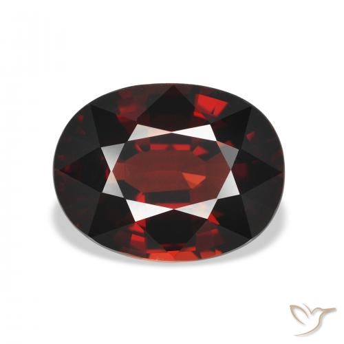 5.12ct 자연스러운 딥 레드 알만딘 석류석, 타원형, VVS