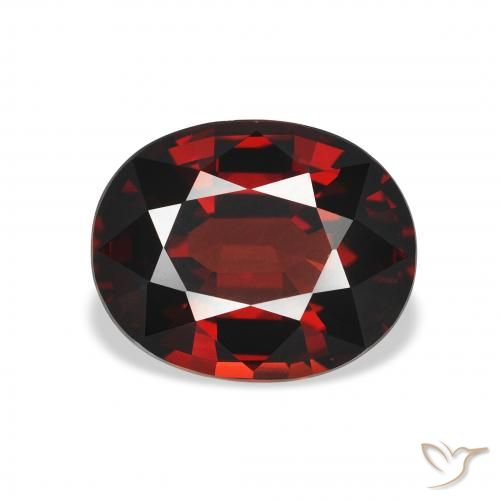 3.83ct 자연스러운 딥 레드 알만딘 석류석, 타원형, VVS
