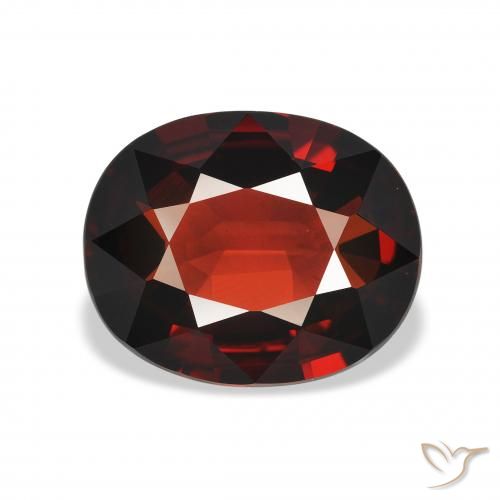 3.83ct 자연스러운 딥 레드 알만딘 석류석, 타원형, VVS