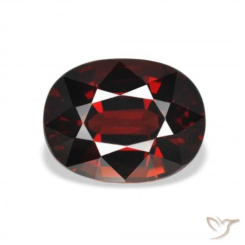 4.26ct 자연스러운 딥 레드 알만딘 석류석, 타원형, VVS