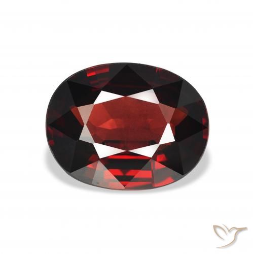 4.59ct 자연스러운 다크 레드 알만딘 석류석, 타원형, VVS