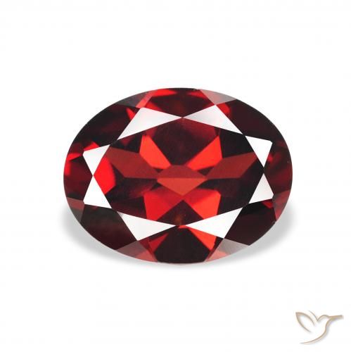 2.30ct 자연스러운 다크 레드 알만딘 석류석, 타원형, VVS-VS