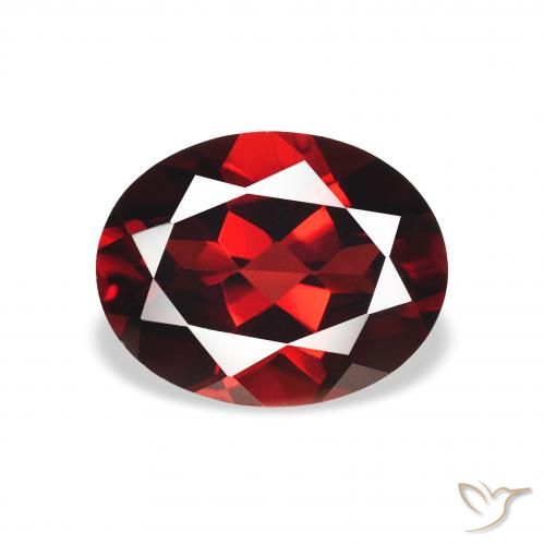 2.29ct 자연스러운 딥 블러드 레드 알만딘 석류석, 타원형, VVS-VS