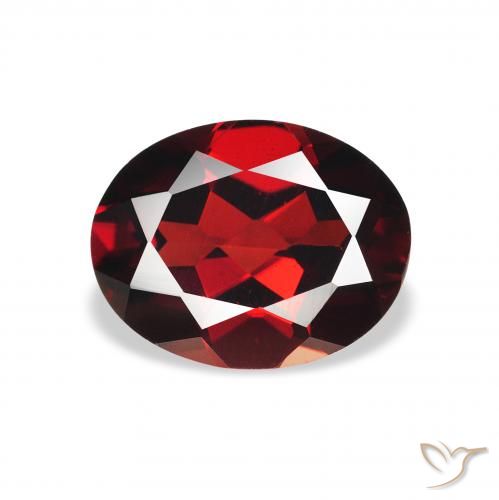 2.12ct 자연스러운 딥 블러드 레드 알만딘 석류석, 타원형, VVS-VS
