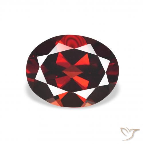 2.20ct 자연스러운 딥 레드 알만딘 석류석, 타원형, VVS-VS