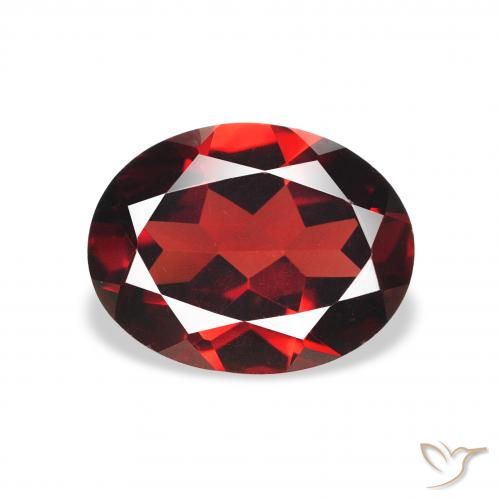 2.00ct 자연스러운 딥 레드 알만딘 석류석, 타원형, VVS-VS