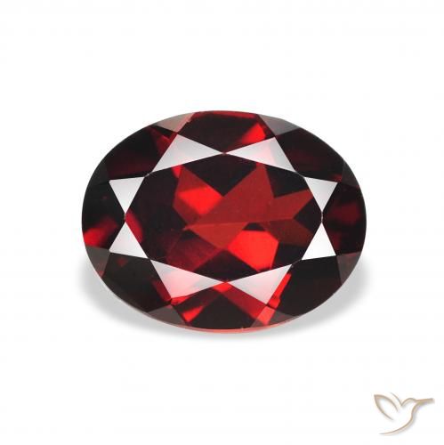 2.37ct 자연스러운 딥 블러드 레드 알만딘 석류석, 타원형, VVS-VS