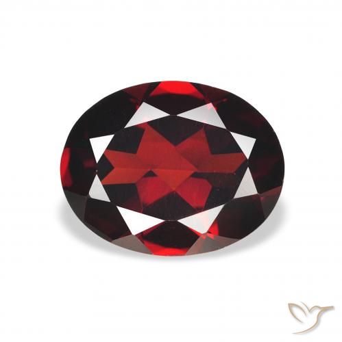 2.16ct 자연스러운 딥 레드 알만딘 석류석, 타원형, VVS-VS
