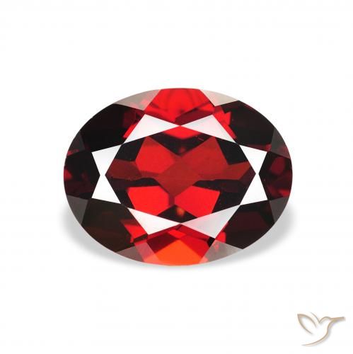 2.42ct 자연스러운 다크 레드 알만딘 석류석, 타원형, VS