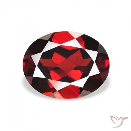 2.25ct 자연스러운 딥 레드 알만딘 석류석, 타원형, VS