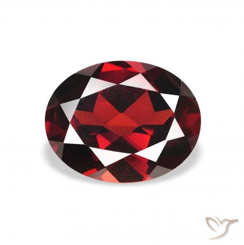2.24ct 자연스러운 다크 레드 알만딘 석류석, 타원형, VS