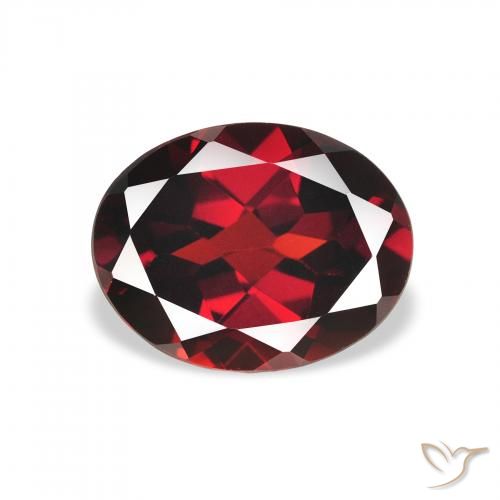 2.13ct 자연스러운 딥 레드 알만딘 석류석, 타원형, VS