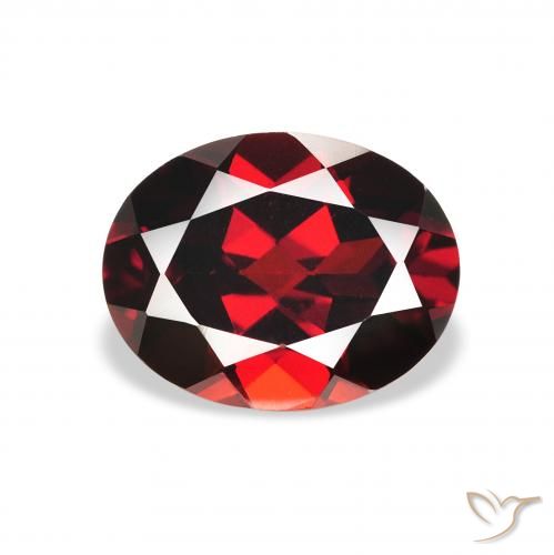 2.38ct 자연스러운 딥 레드 알만딘 석류석, 타원형, VS