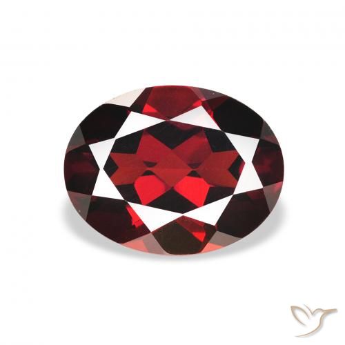 2.45ct 자연스러운 딥 레드 알만딘 석류석, 타원형, VS