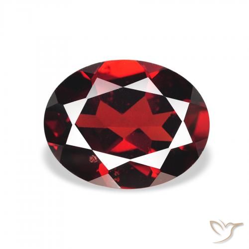 2.14ct 자연스러운 다크 레드 알만딘 석류석, 타원형, VS
