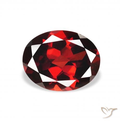 2.03ct 자연스러운 다크 레드 알만딘 석류석, 타원형, VS