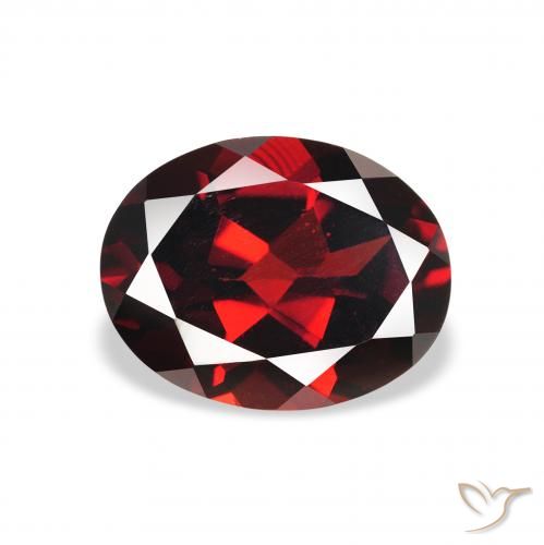 2.37ct 자연스러운 다크 레드 알만딘 석류석, 타원형, VS