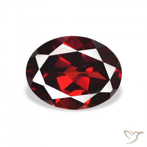 1.96ct 자연스러운 딥 레드 알만딘 석류석, 타원형, VS