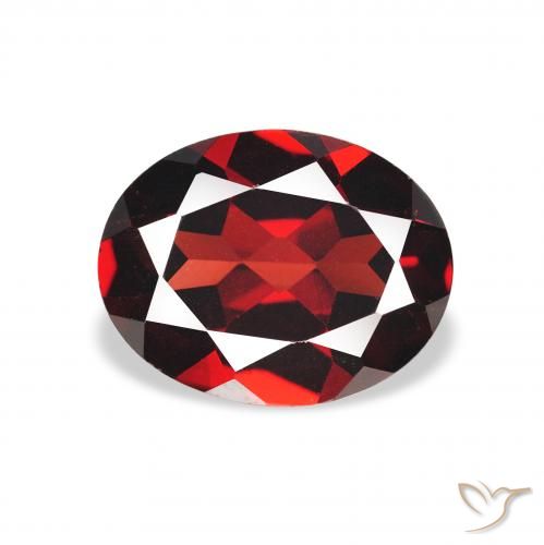 2.03ct 자연스러운 딥 레드 알만딘 석류석, 타원형, VS