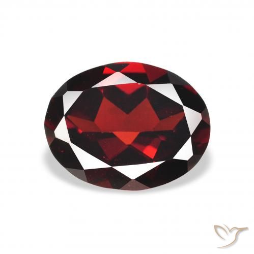 2.16ct 자연스러운 딥 레드 알만딘 석류석, 타원형, VS