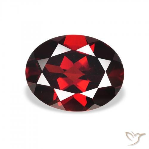 2.23ct 자연스러운 딥 레드 알만딘 석류석, 타원형, VS