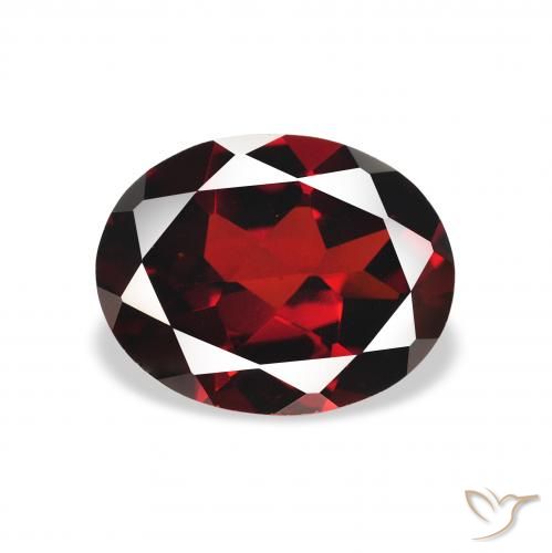 2.24ct 자연스러운 딥 레드 알만딘 석류석, 타원형, VS