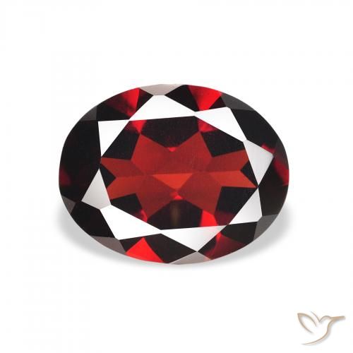 1.90ct 자연스러운 딥 레드 알만딘 석류석, 타원형, VVS-VS