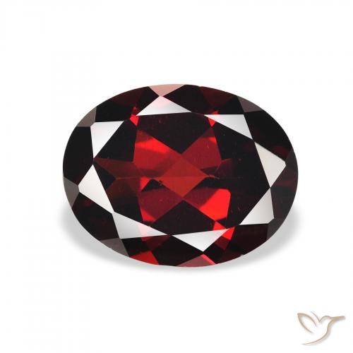 2.07ct 자연스러운 다크 레드 알만딘 석류석, 타원형, VVS-VS