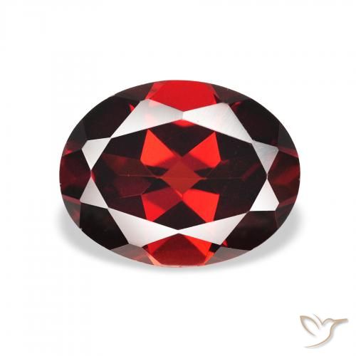 2.22ct 자연스러운 딥 레드 알만딘 석류석, 타원형, VVS-VS