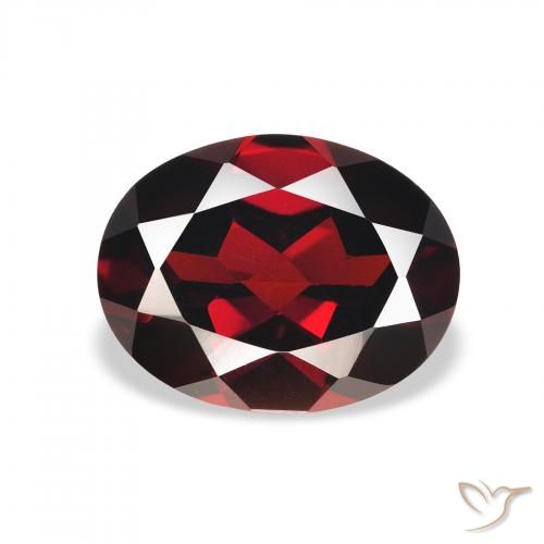 2.12ct 자연스러운 딥 레드 알만딘 석류석, 타원형, VVS-VS