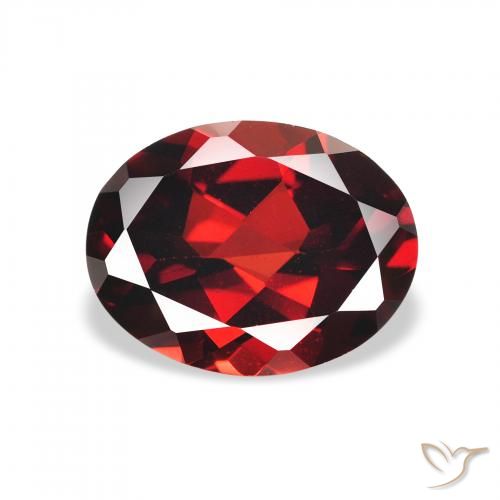 2.09ct 자연스러운 다크 레드 알만딘 석류석, 타원형, VVS-VS
