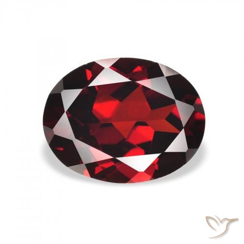 2.28ct 자연스러운 다크 레드 알만딘 석류석, 타원형, VVS-VS