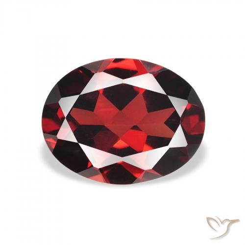 2.11ct 자연스러운 다크 레드 알만딘 석류석, 타원형, VVS-VS