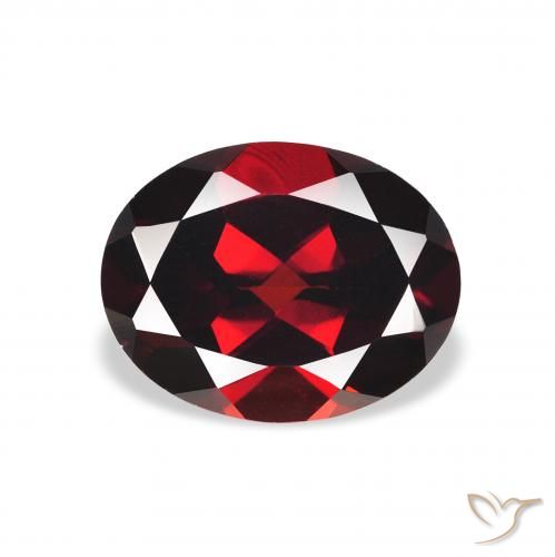 2.26ct 자연스러운 딥 레드 알만딘 석류석, 타원형, VVS-VS