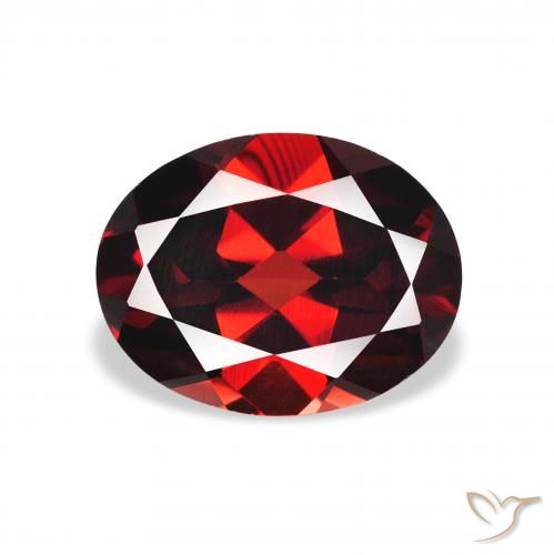 2.35ct 자연스러운 딥 레드 알만딘 석류석, 타원형, VVS-VS