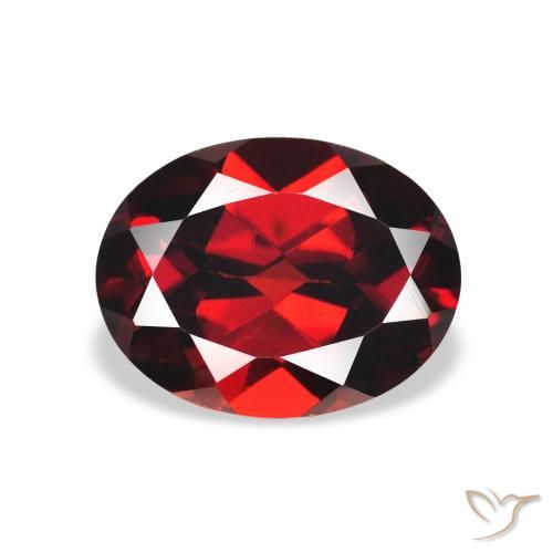 2.33ct 자연스러운 딥 레드 알만딘 석류석, 타원형, VVS-VS