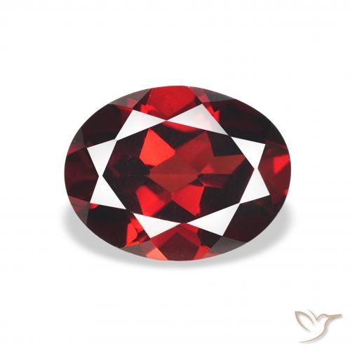 2.26ct 자연스러운 딥 레드 알만딘 석류석, 타원형, VS
