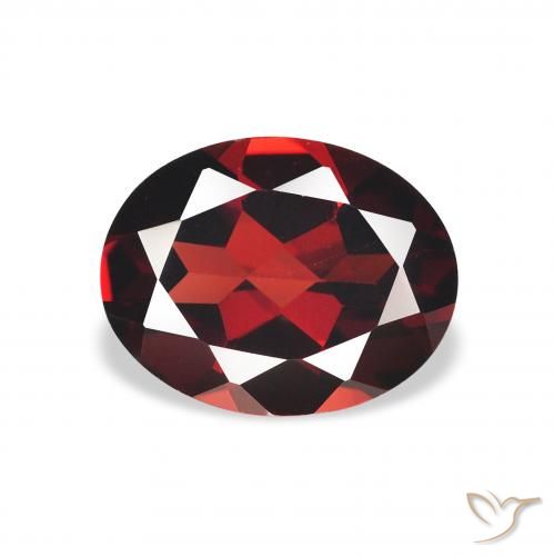 1.98ct 자연스러운 딥 블러드 레드 알만딘 석류석, 타원형, VS