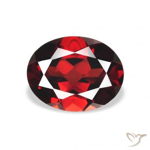 2.37ct 자연스러운 다크 레드 알만딘 석류석, 타원형, VVS-VS