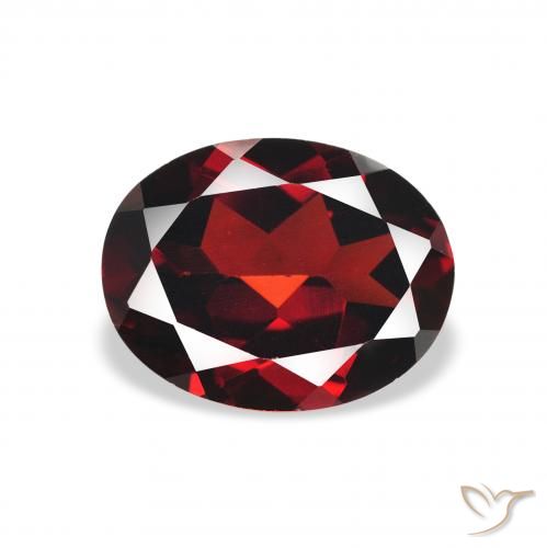 2.15ct 자연스러운 다크 레드 알만딘 석류석, 타원형, VVS-VS