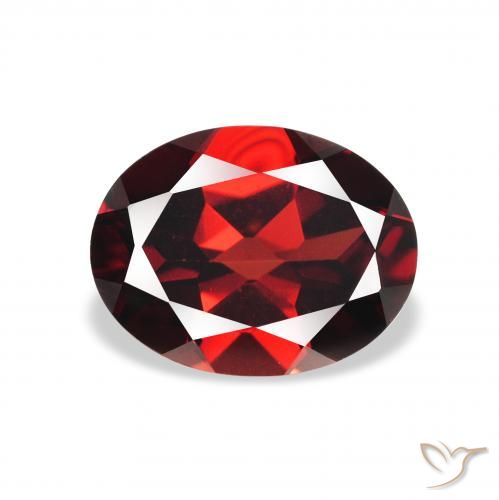 2.27ct 자연스러운 딥 레드 알만딘 석류석, 타원형, VVS-VS